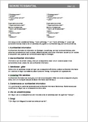 Mall för sekretessavtal