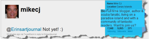 Mike CJ har en exemplarisk Twitterbiografi